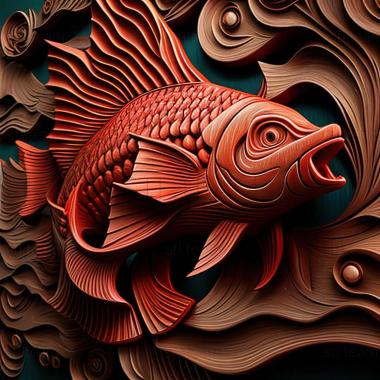 3D model Little red riding hood fish fish (STL)